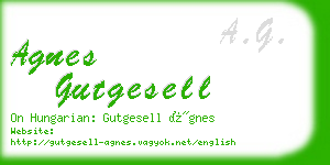 agnes gutgesell business card